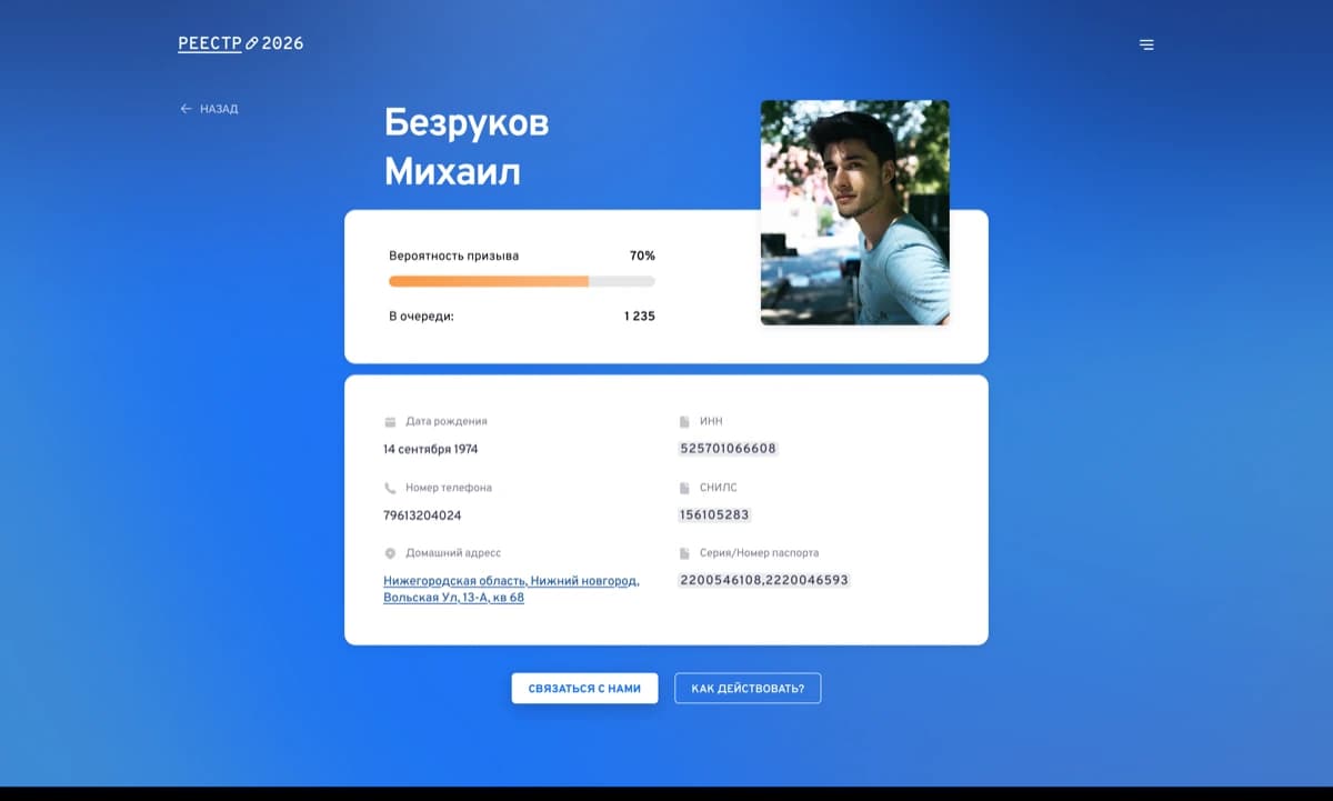 Карточка записи в Реестре 2026